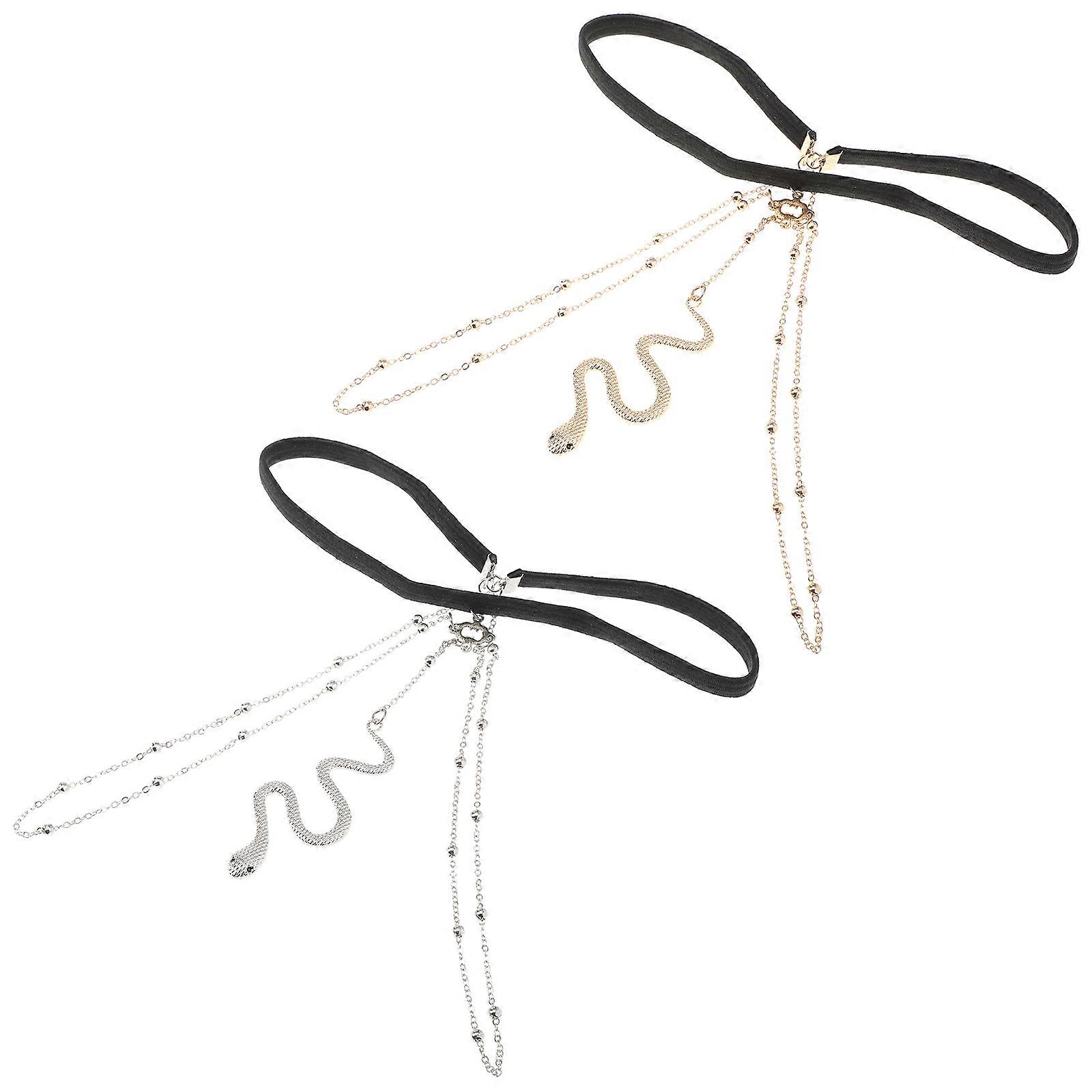 Thigh Chain For Women Multi Layered Thigh Chains Alloy Material Daily Wear 2Set