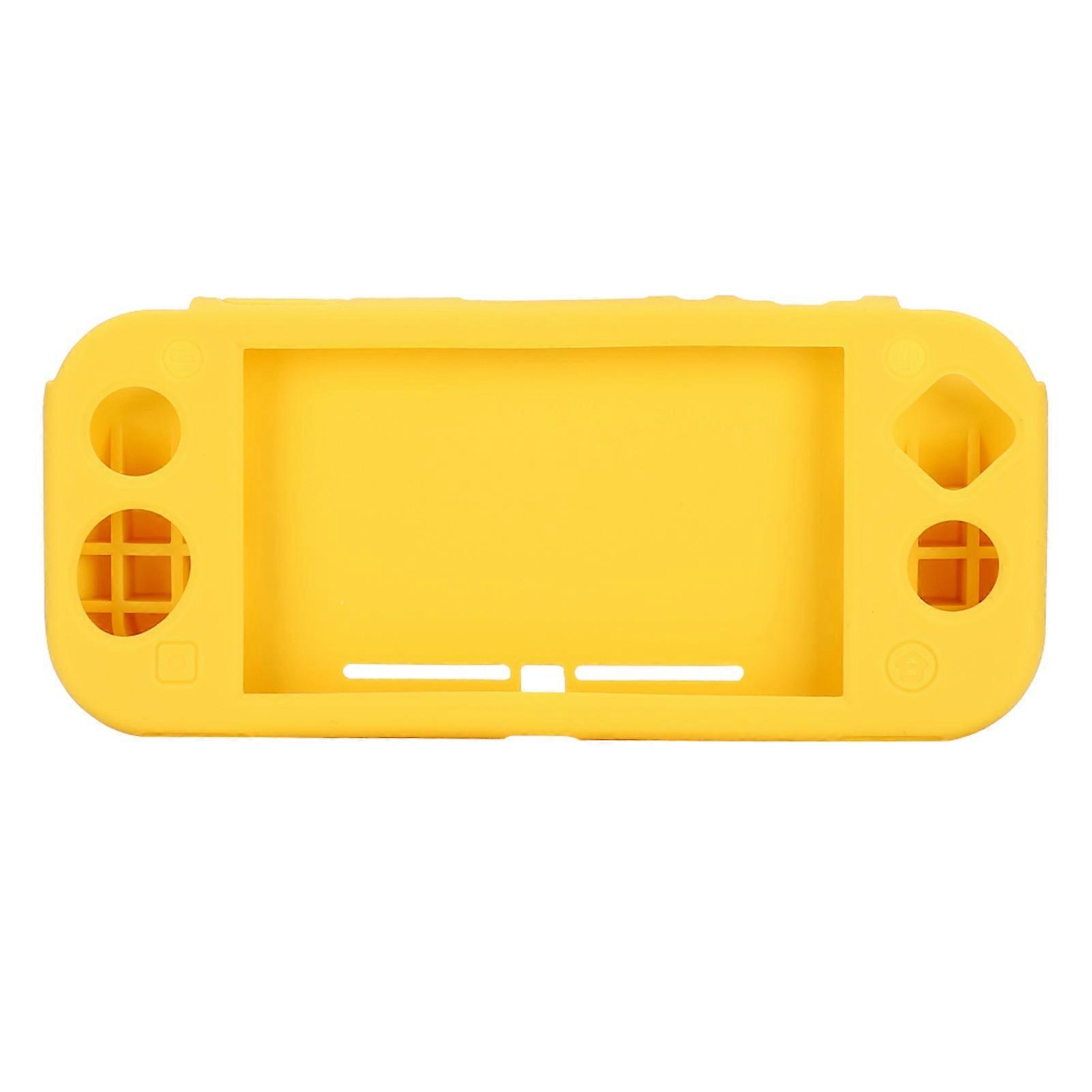 Silicone Game Console Protective Case Cover with Grip Anti Slip Accessories for Switch Lite(Yellow )