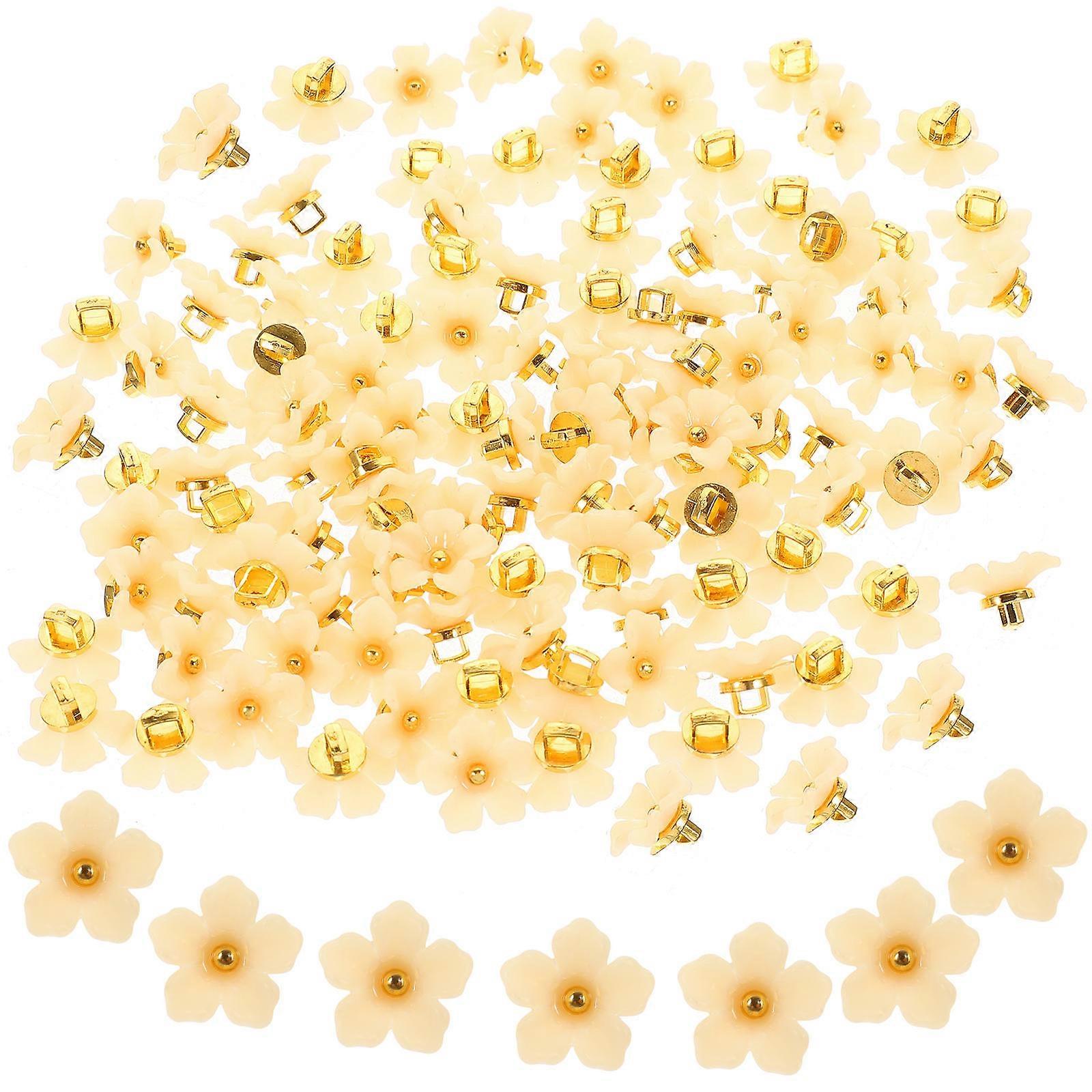 Replacement Clothing Buttons Diy Flower Buttons For Coat Shirts 100Pcs