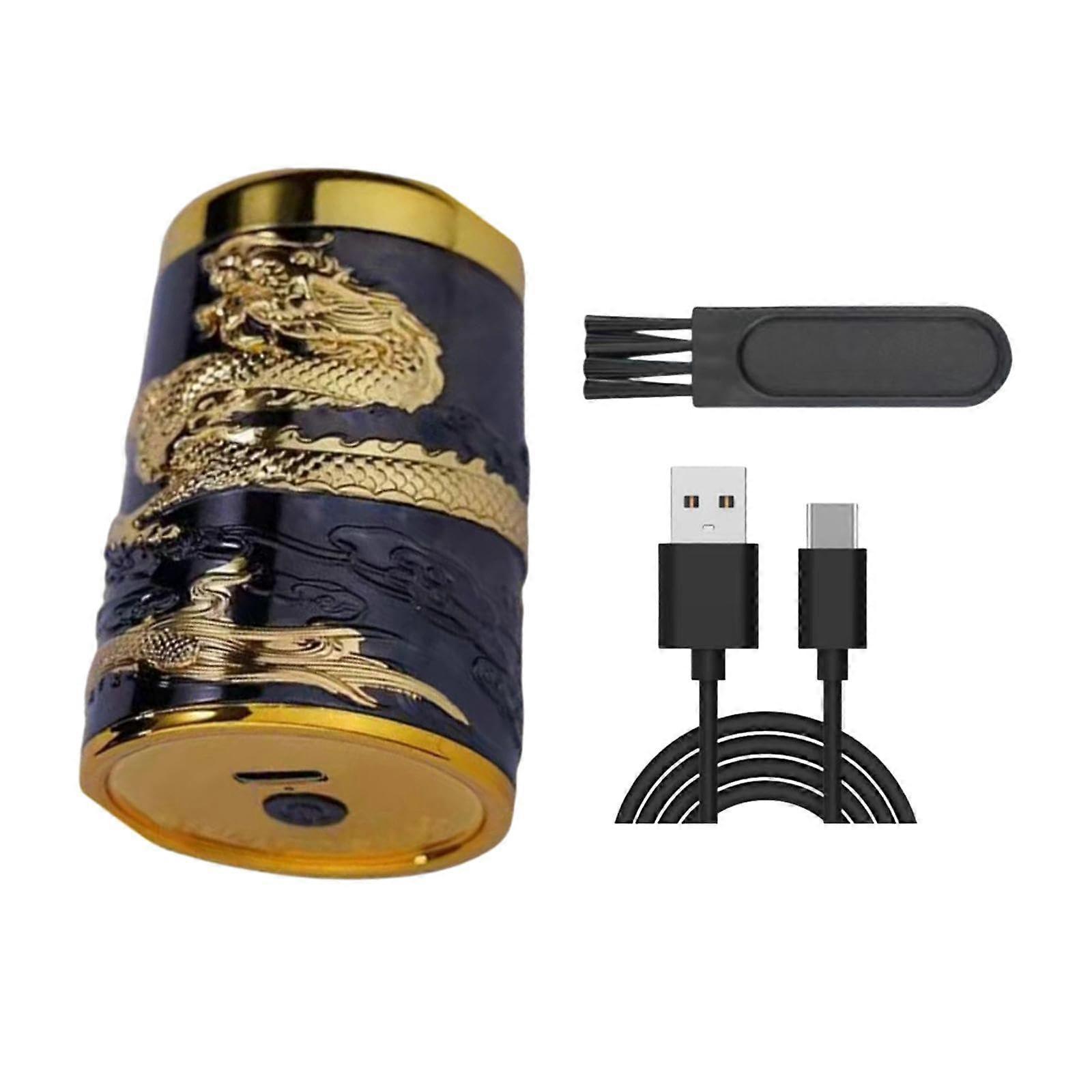 Portable Mini IPX4 Waterproof Men's Razor - Black Battery Operated Shaving Beard Trimmer with Compact Size and Practical Design
