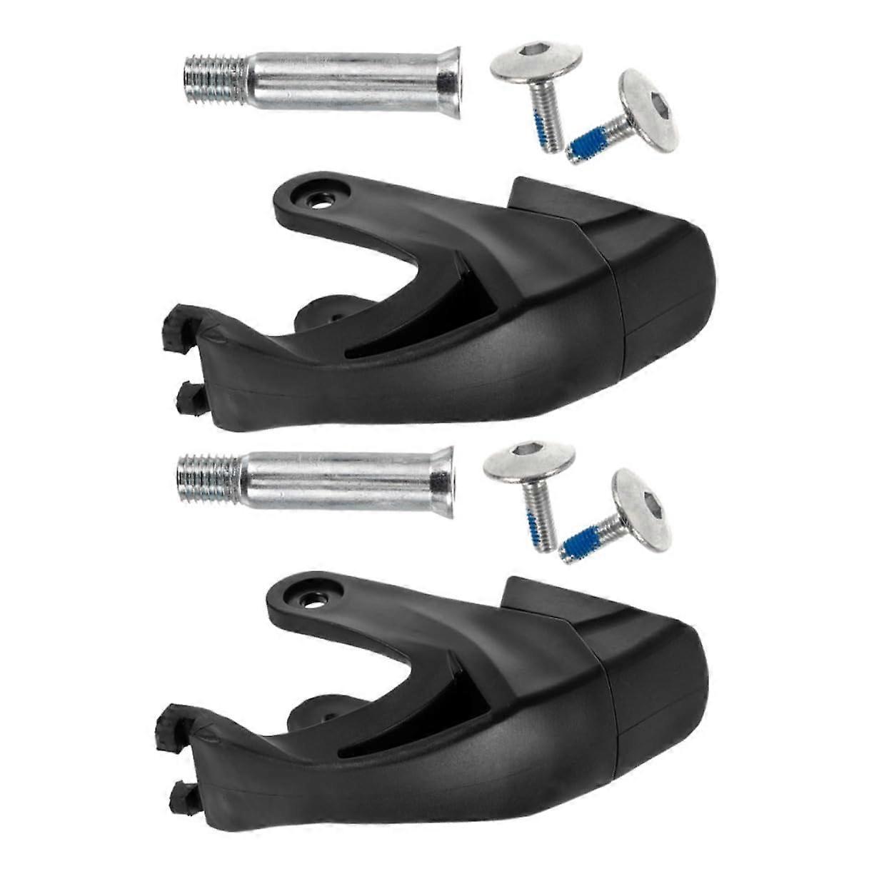 Set of 2 Roller Skate Brake Devices, Inline Skating Rubber Stoppers, Black Brake Parts for Roller Skates, Compatible with Various Models