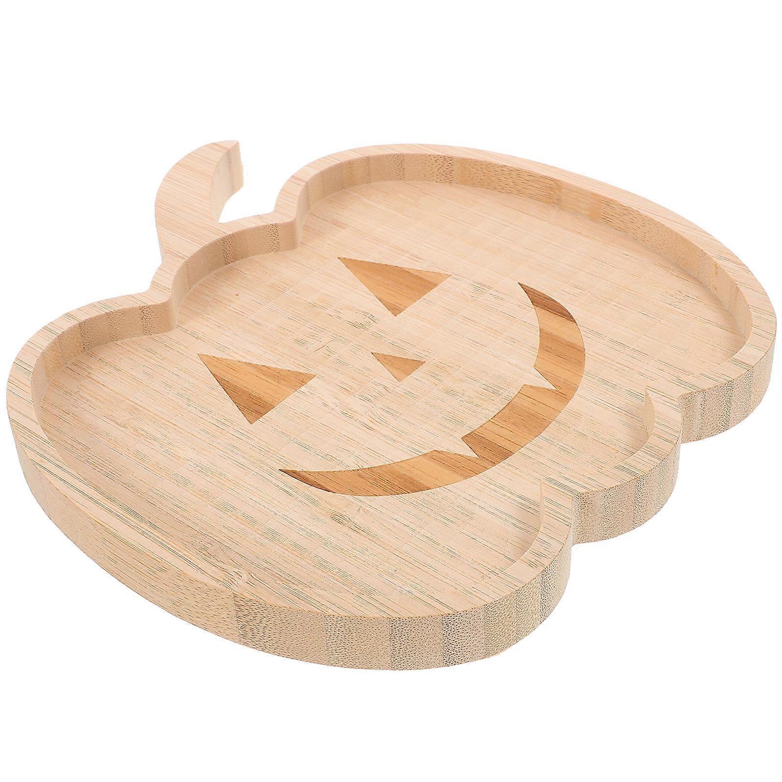 Here's a polished and engaging product description based on your input:

 

🎃 **Halloween Pumpkin Shaped Serving Tray – Festive Snack Platter for