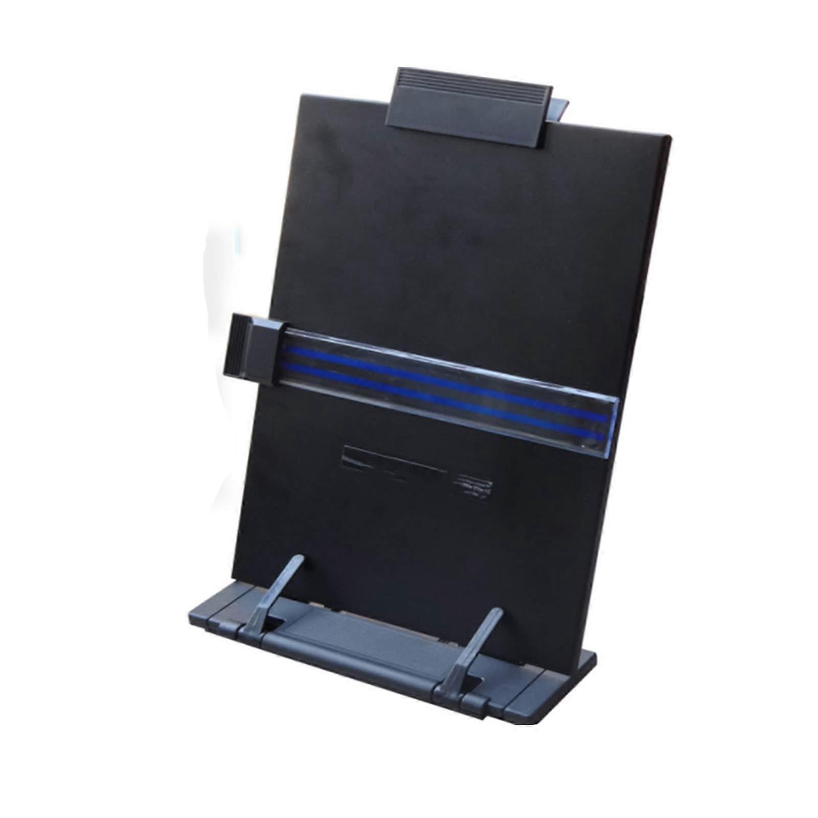 Black Metal Desk Document Holder with Adjustable Positions and Reading Line Guide for Easy Organization