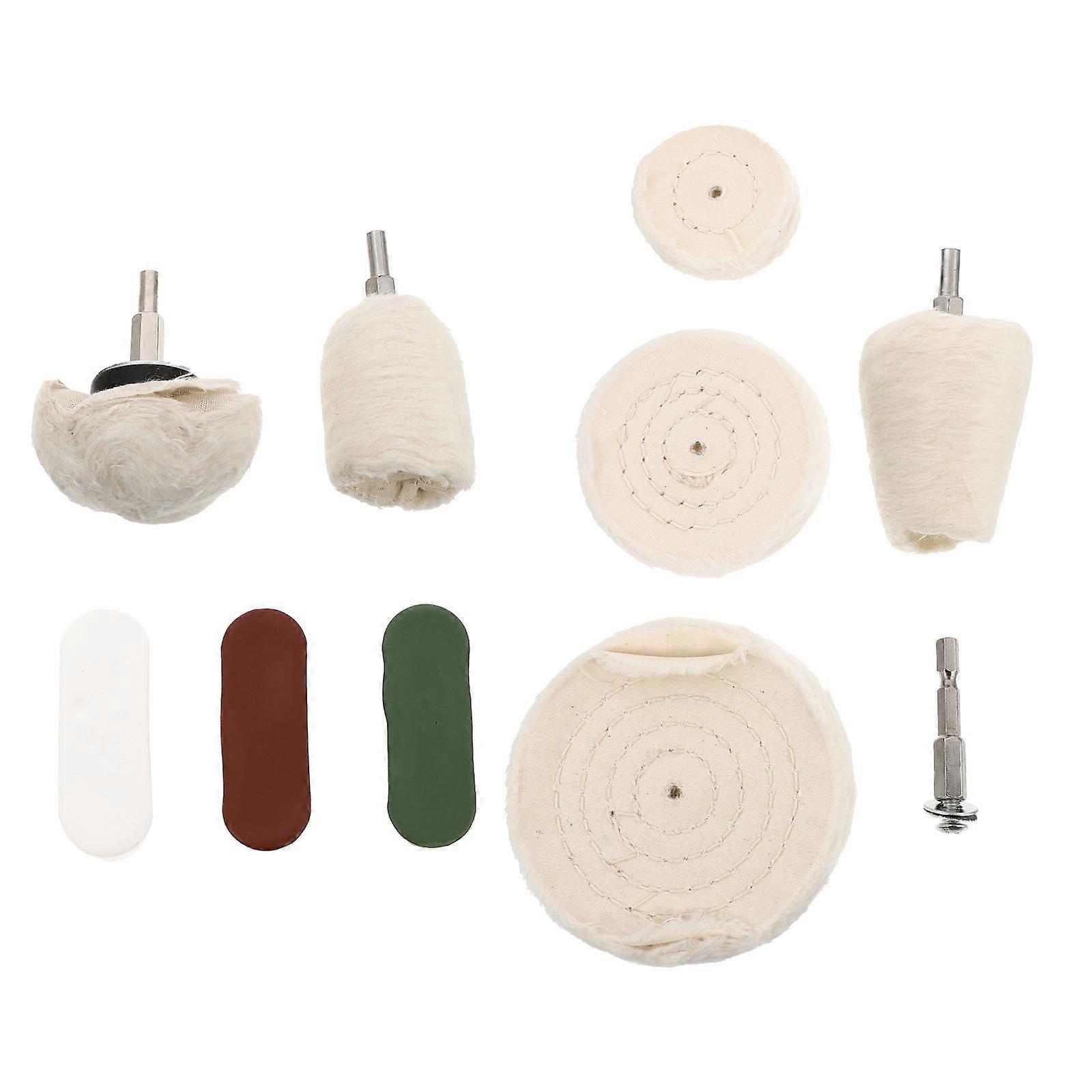 10 Pcs 1 Bag Anti Rust Polishing Wheels with Practical White Paste