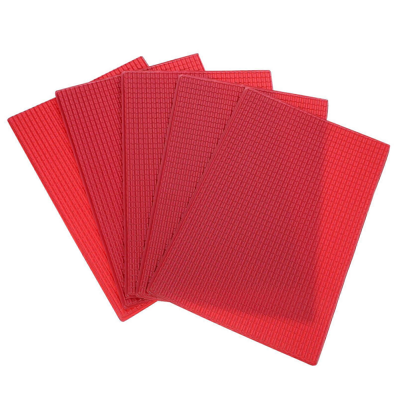 Miniature Roof Tiles Mini House Roofing Tiles Building Diy Building Red 5Pcs