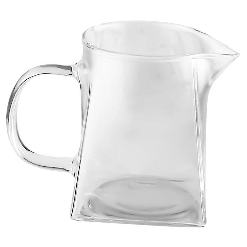 Glass Drinking Cup Clear Glass Coffee Cups Beverage Container For Adults Café Use 13.50X9.50X8.80CM 1Pack