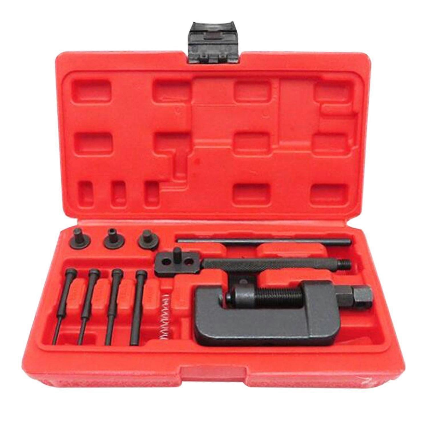 Chain Breaker Set with Carrying Case Chain Cutter and Riveter for Motorcycle Bike ATV