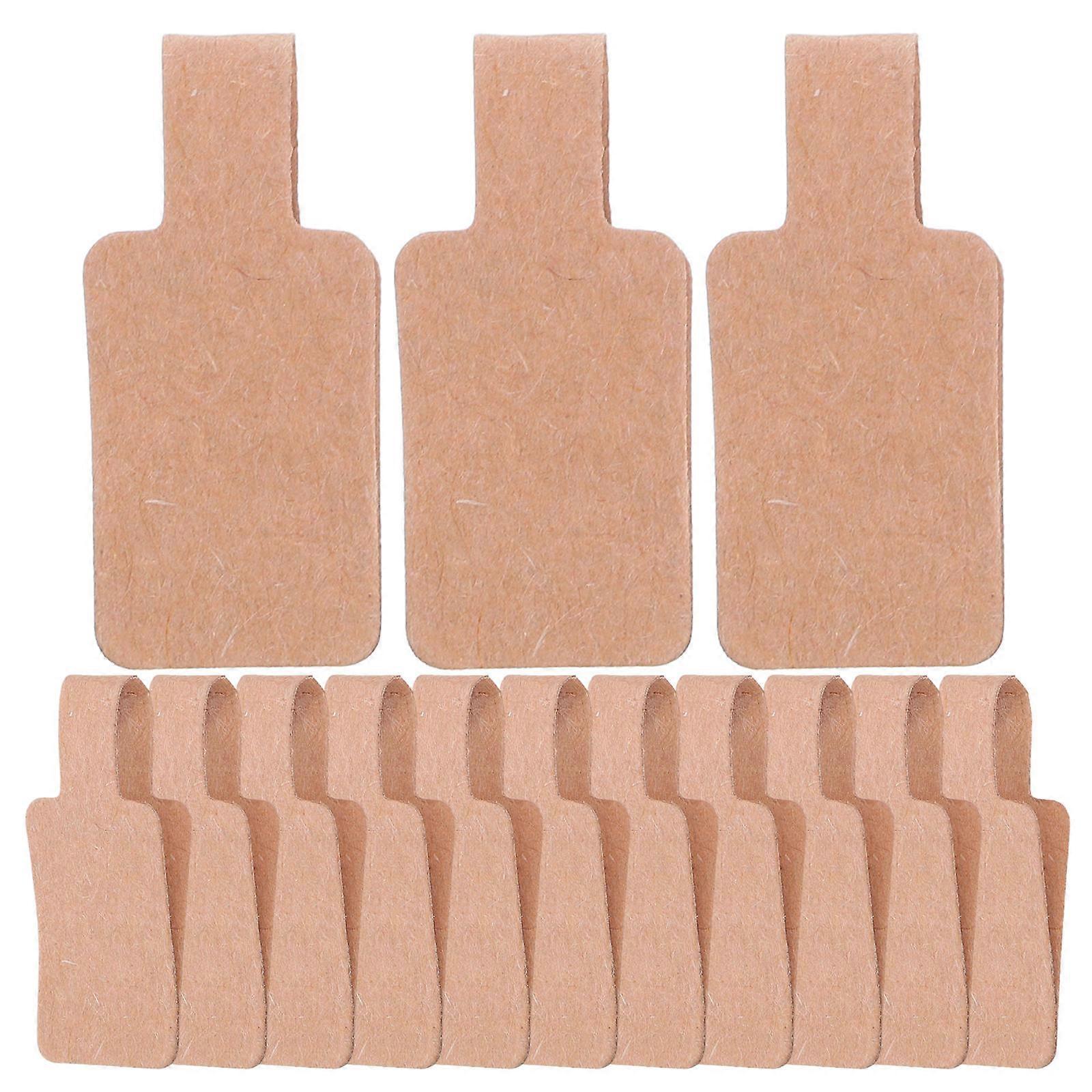 300pcs Blank Brown Paper Jewelry Sticker Tags Writable Adhesive Labels for Display Retail and Craft Projects