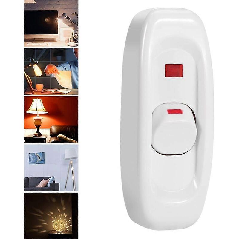 5pcs ac 250v 10a compact plastic on/off rocker switch led rocker switch inline cord lamp switch cont p