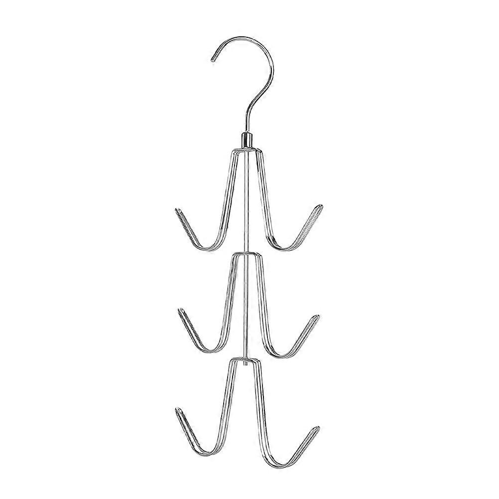 Purse Hook Hangers for Bag Silver Iron Multifunctional Rotating Storage Rack 360 Degree Durability
