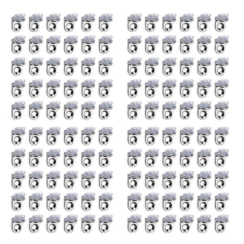 120 Pieces Glass Shelf Bracket with Sucker Glass Shelve Support Right Angle Fixing Brackets