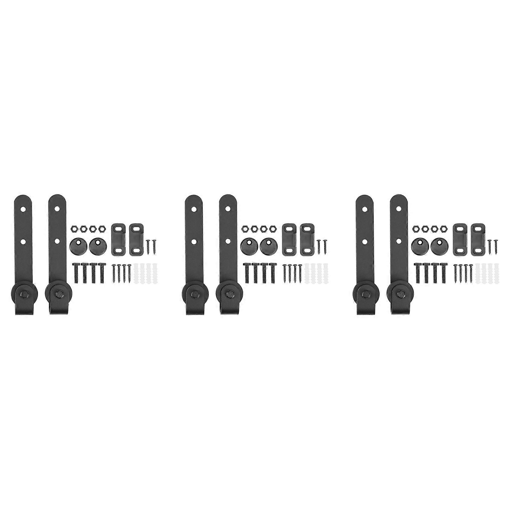 3X Cabinet Sliding Barn Door Hardware Kit Super Mini Sliding Door Hardware Hardware Kit Top Mount Ha