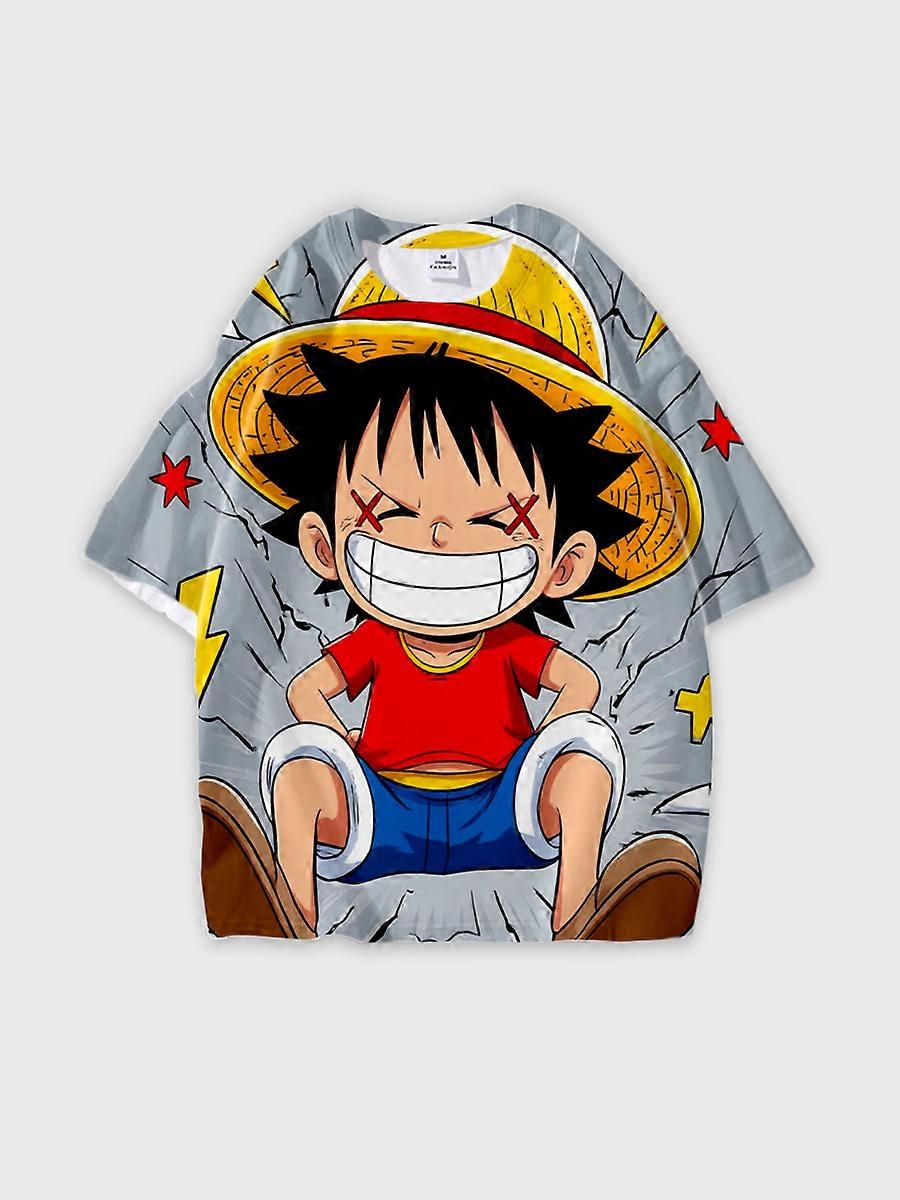 T-shirt round neck Role Pattern loose short sleeve P902