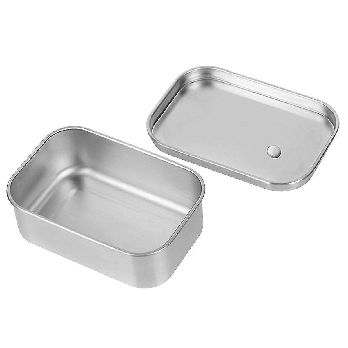 Stainless Steel Food Containers for Storage Safe and with Lid Silver Lightweight Compact