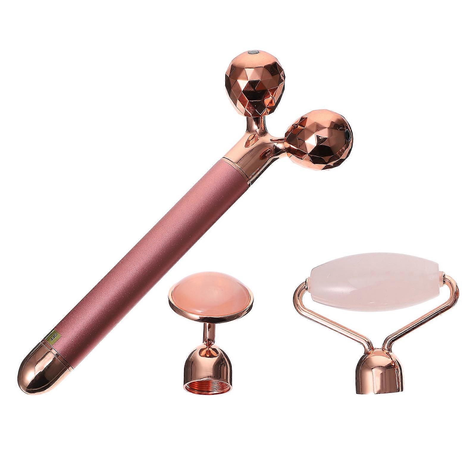 Jade Crystal Facial Massager Tools For Women Daily Self-Care 17x6cm Stimulate Circulation 1 Set