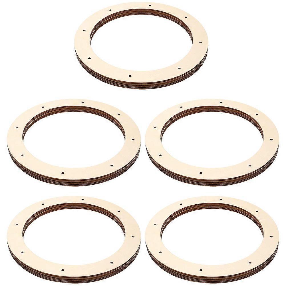 Wreath Making Kit Wooden Garland Frames Round Shape For Christmas Holiday Season Home Decor 29x29cm 5Pack