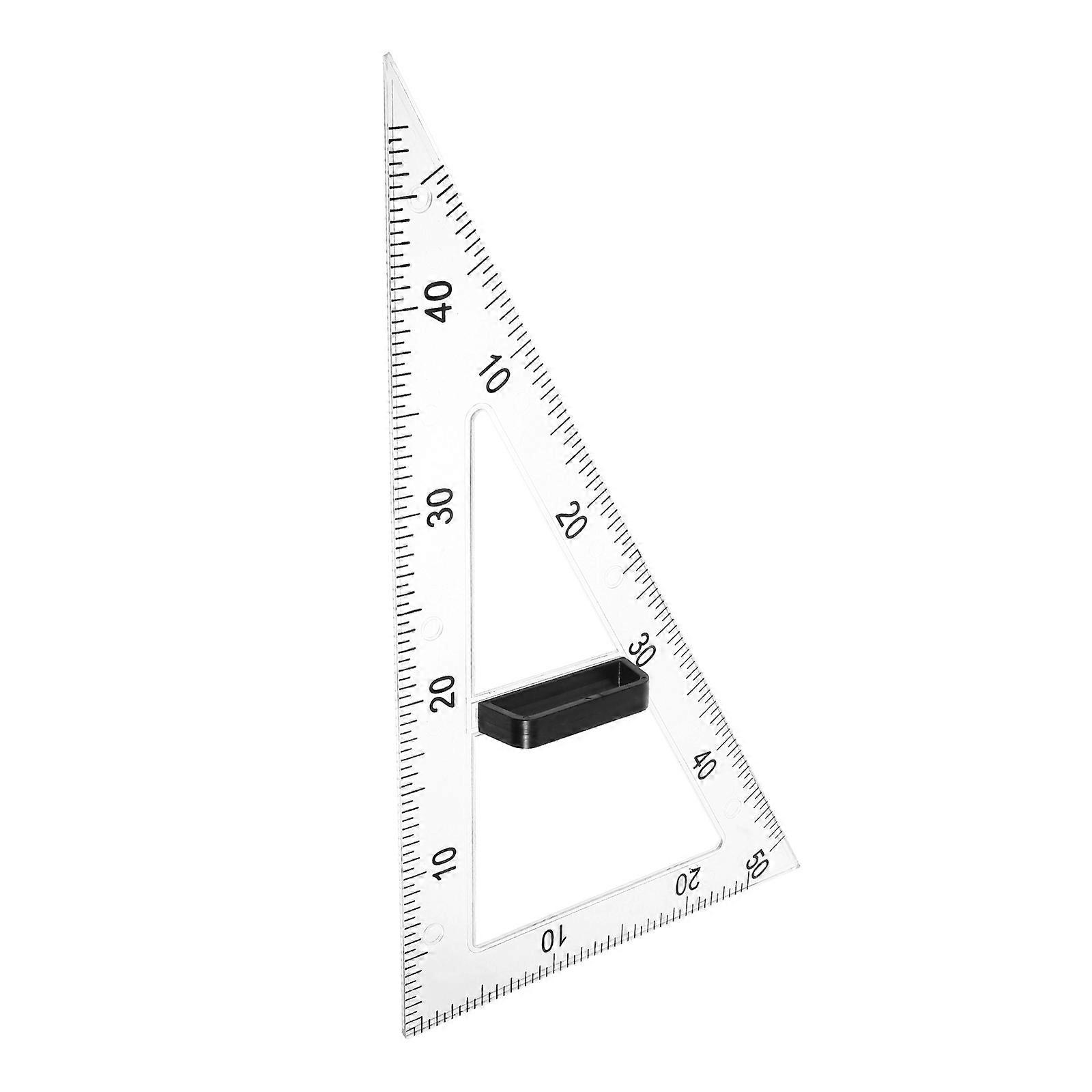 Drawing Triangle Ruler Geometry Tool Transparent 60 Degree Teaching Aid Students 51.00X29.80X4.00CM Measuring 1Pcs