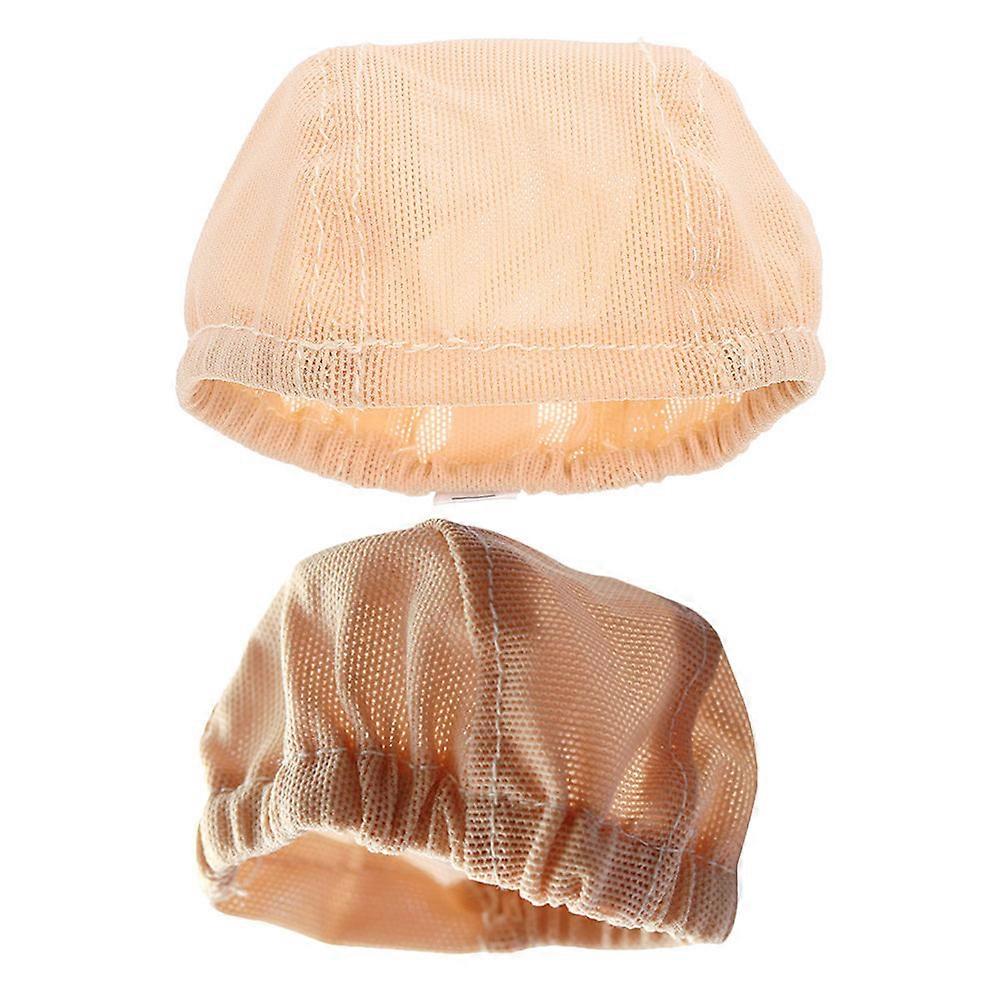 2pcs Doll Wig Caps Versatile Liner Weaving Hats for BJD Dolls Handwoven Design Easy Fit