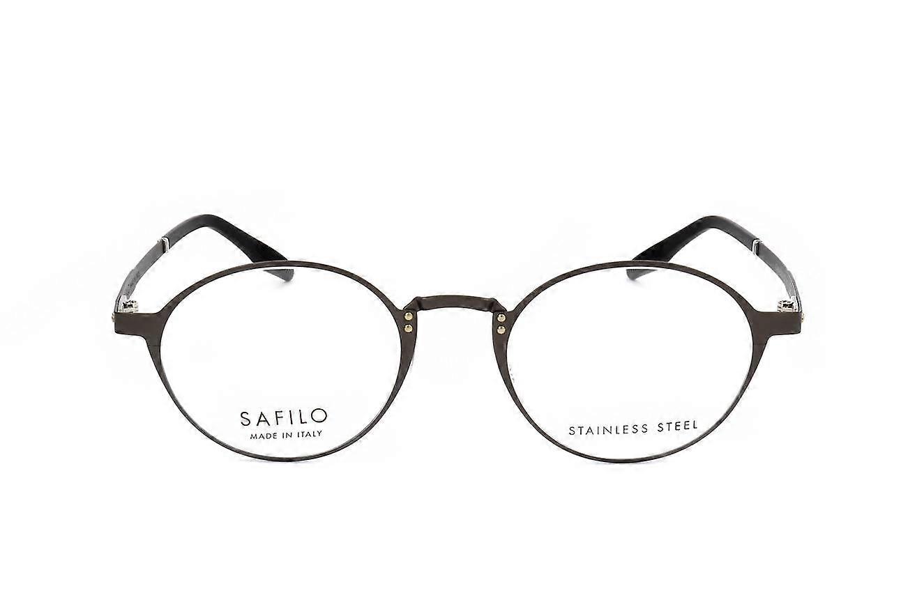 Safilo Canalino 02 VZH Matte Bronze Metal Round Eyeglasses 49mm Safilo Brown Round Eyeglass Frames for sale | eBay main image 3