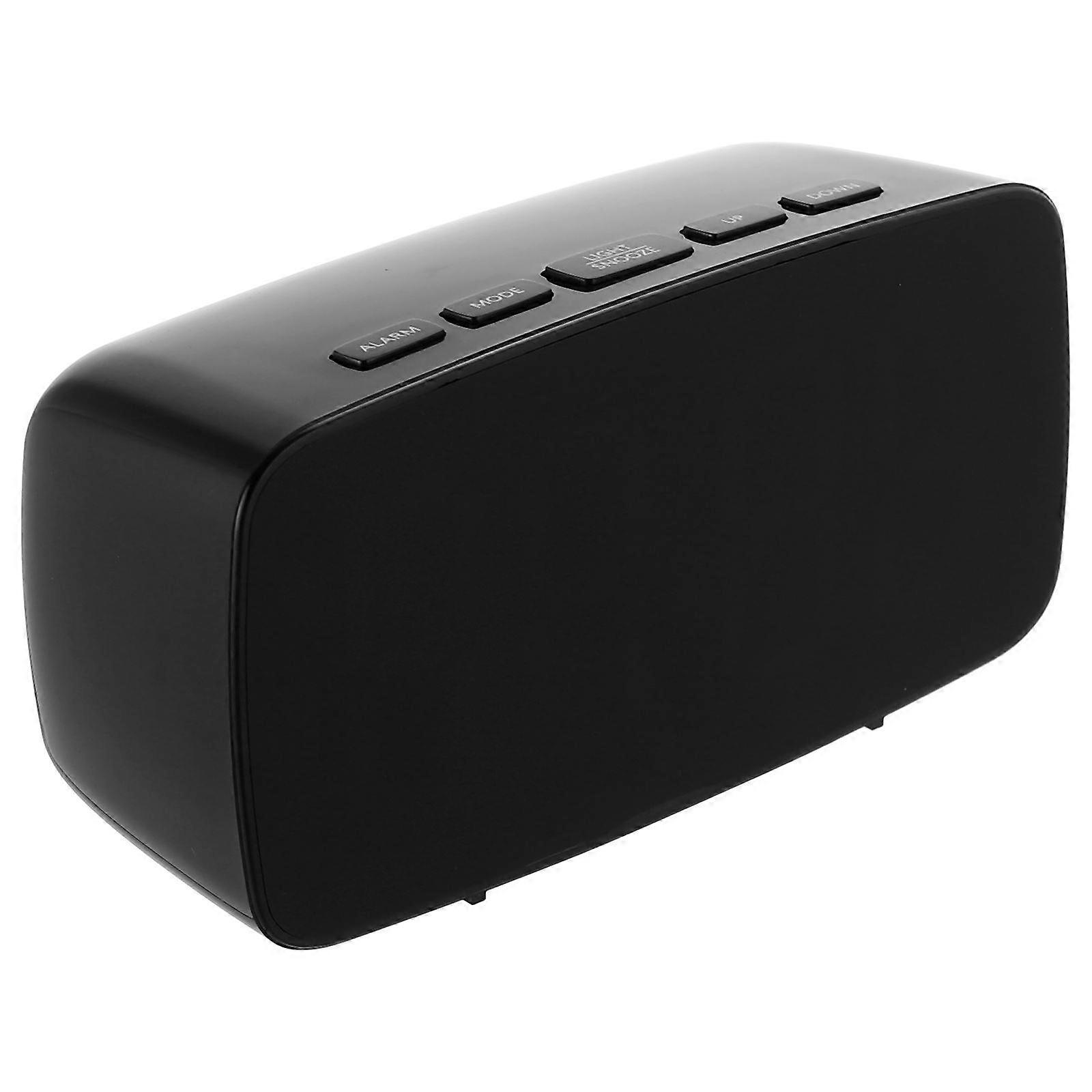 Alarm Clock LED Electronic Clock with Time Display Temperature Display Black 13.00X8.00X5.00cm Curved Arc Shape for Living Room 1Pcs