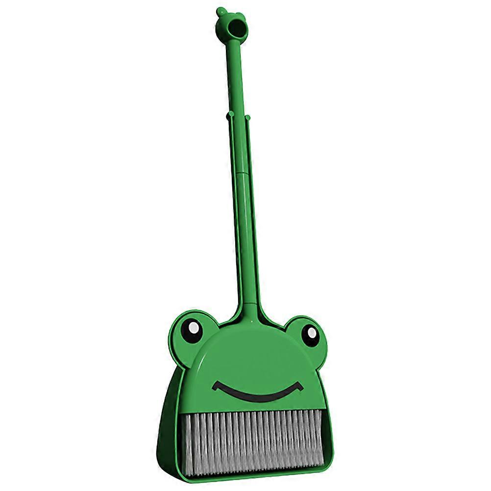 1 Set Children's Broom and Dustpan Pink Cleaning Tools for Kids with Large Capacity Dust Tray Ideal