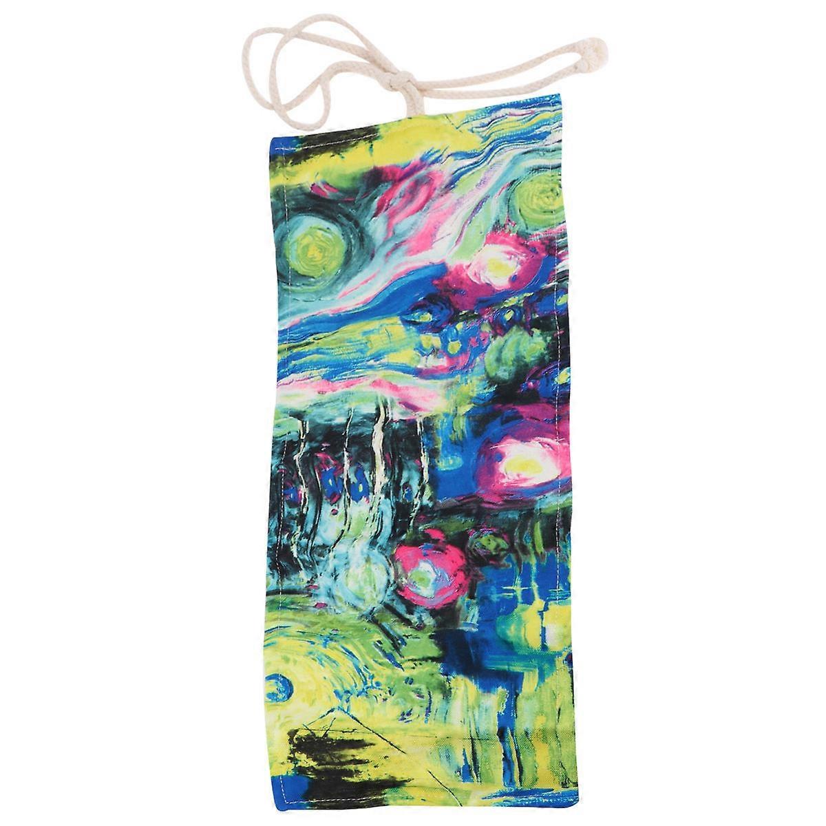 48 Slots Canvas Pencil Storage Case Rolling Pouch For Pencil Holders Perfect For Traveling Friends And Classmates 1Set