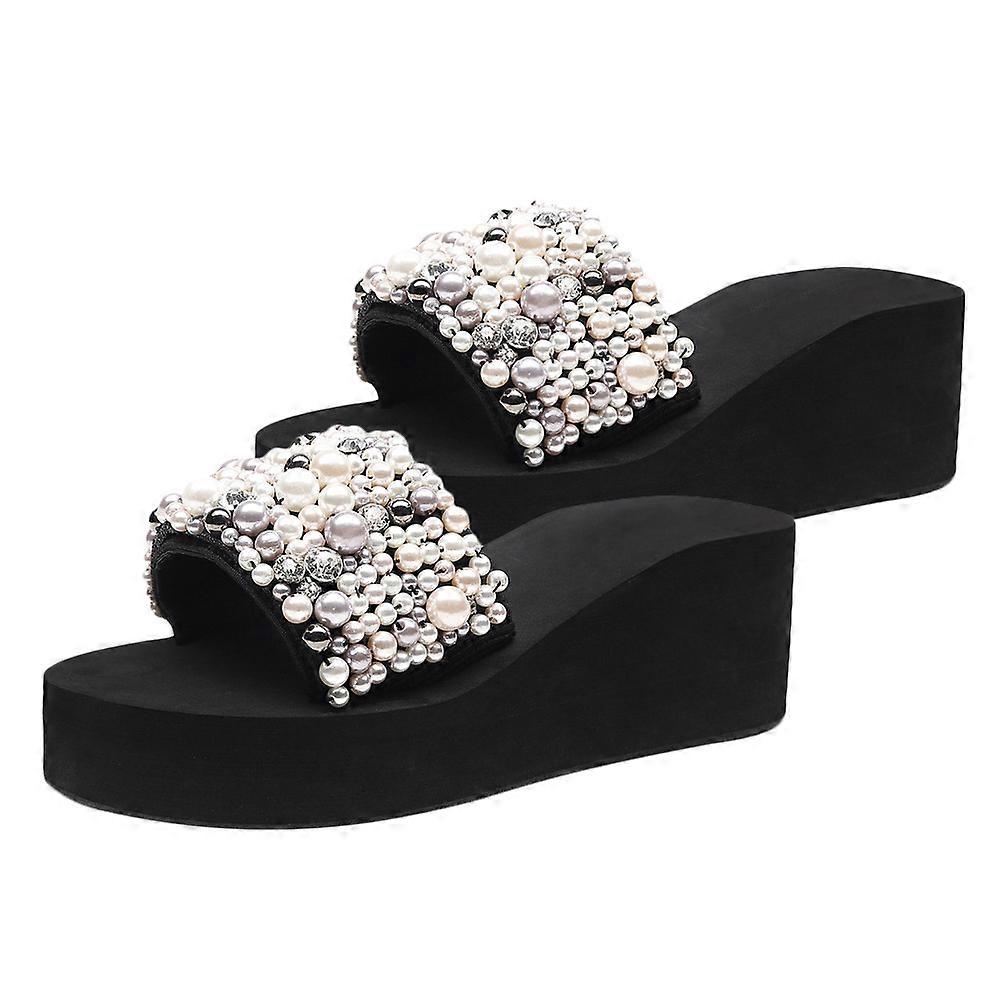 Chic Wedge Sandals For Suitable For Beach Or Home Designed For Comfort And Anti-Slip Functions 1 Pair With 6cm Heel
