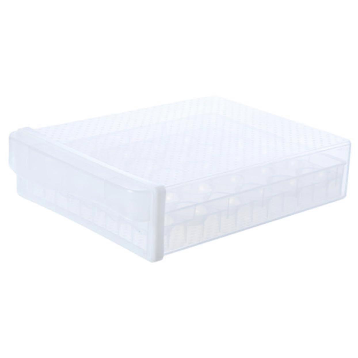 Refrigerator Egg Holder DoubleLayer Transparent PP Egg Drawer for Fresh Eggs Sturdy Egg Organizer for Household and Kitchen Storage