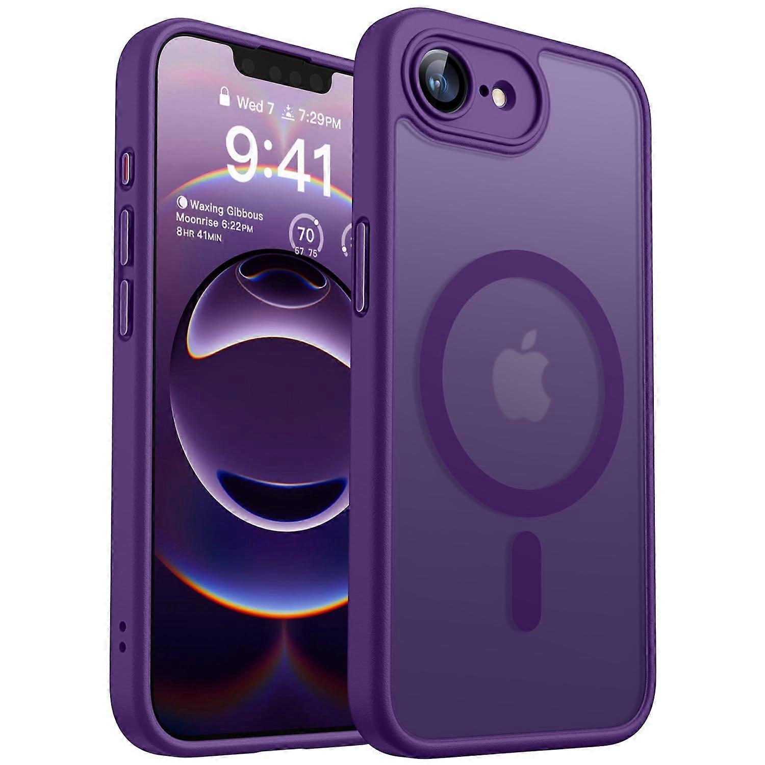 Case for iPhone 16e MagSafe Compatible Camera Protection Military Grade Dark Purple