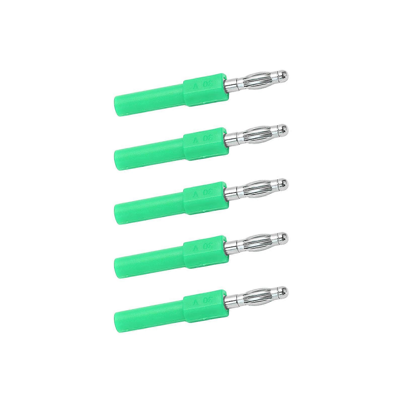 CYNCS 5Pcs 4mm Adaptateur Banane Connectivité Forte Bonne Conductivité 4mm à 2mm Conversion Banana PlugGreen