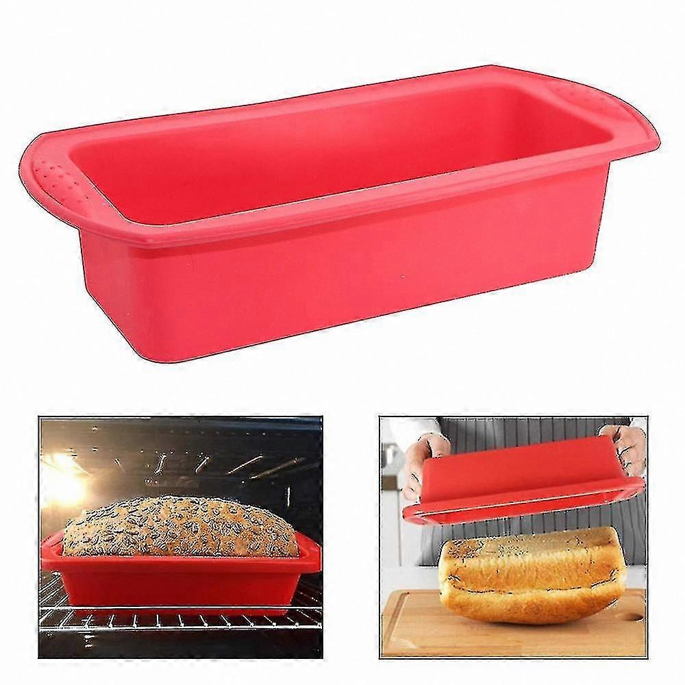 2-Pack Silicone Loaf Pans, Non-Stick Baking Molds with Easy Release Feature