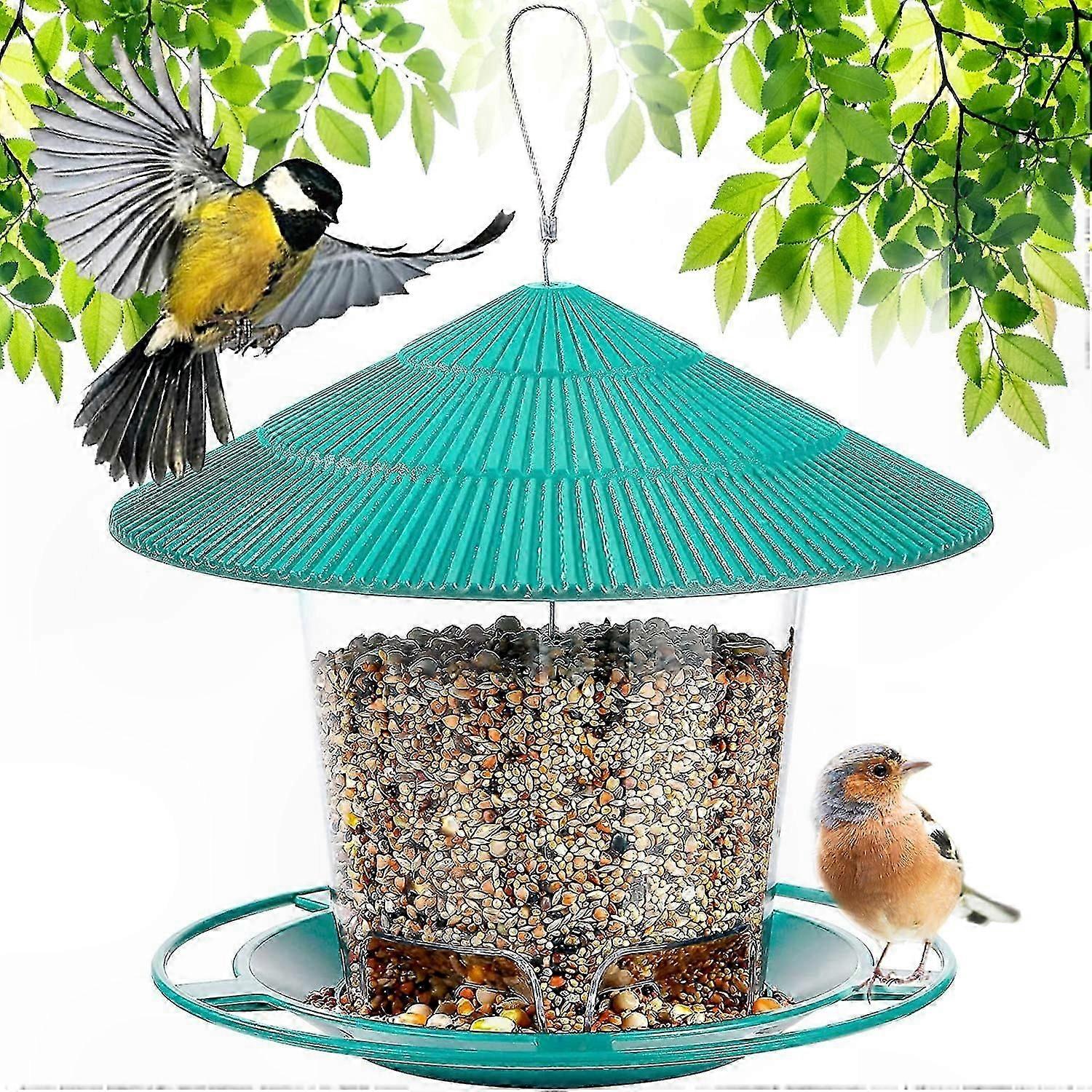 Wild Bird Hanging Feeder with Large Seed Capacity for Garden and Park Use