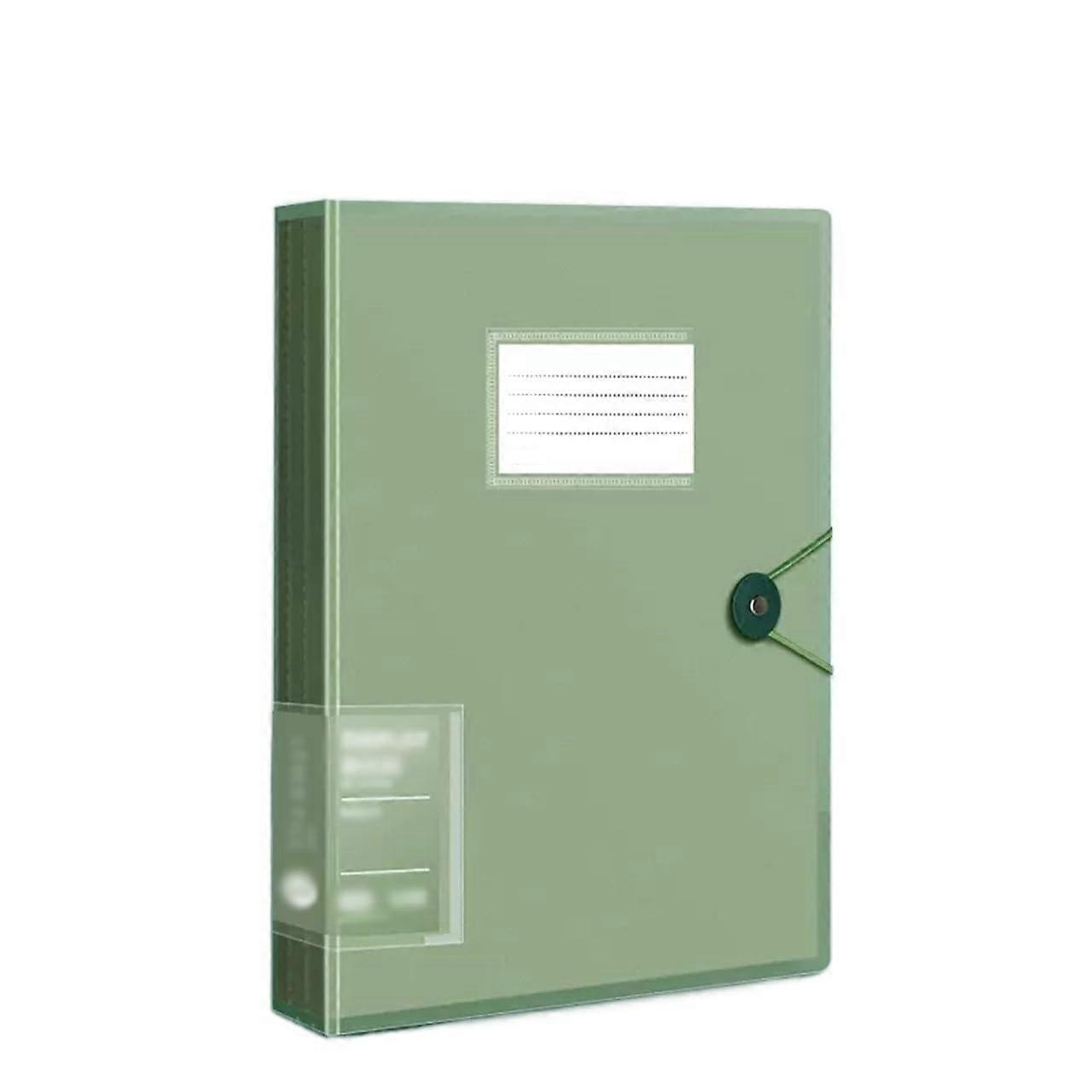 A4 Document Storage Bag, Transparent Insert File Folder, MultiLayer Organizer, LooseLeaf Sorting Folder, 80Pocket File Storage Folder (Green)