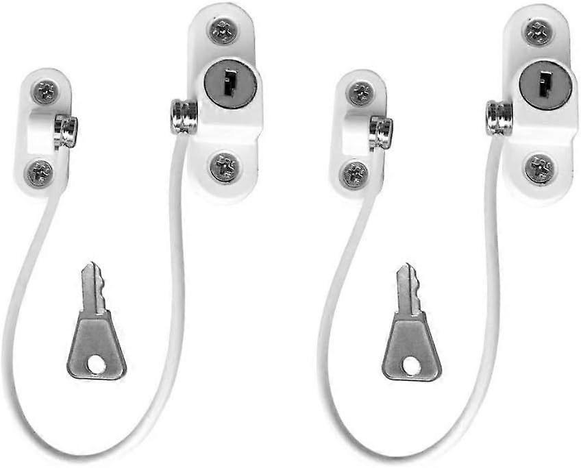 Child Safety Locks Window Door Cable Ventilator Kid Lock Baby Security Locking Keyed Opening Restrictor For Baby Protection Prevent Children Falling W