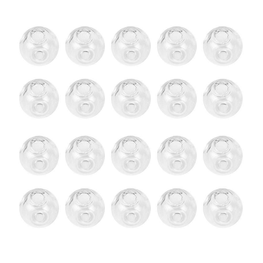 Glass Ball Accessory Transparent Hollow Earrings Making Material with 100Pcs