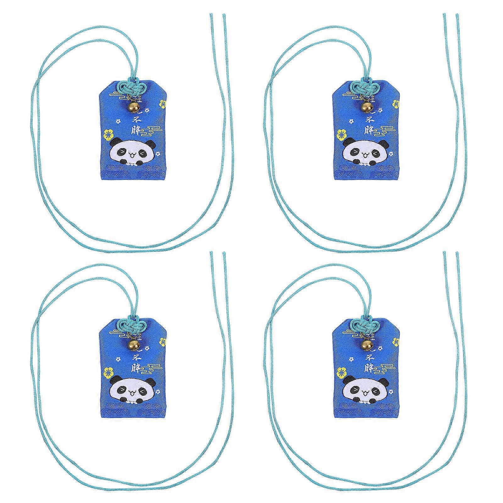 Lucky Ornaments 4Pcs Career Health Blessing Amulet Pendant Random Style Ideal For Family Friends With Assorted Color Protection