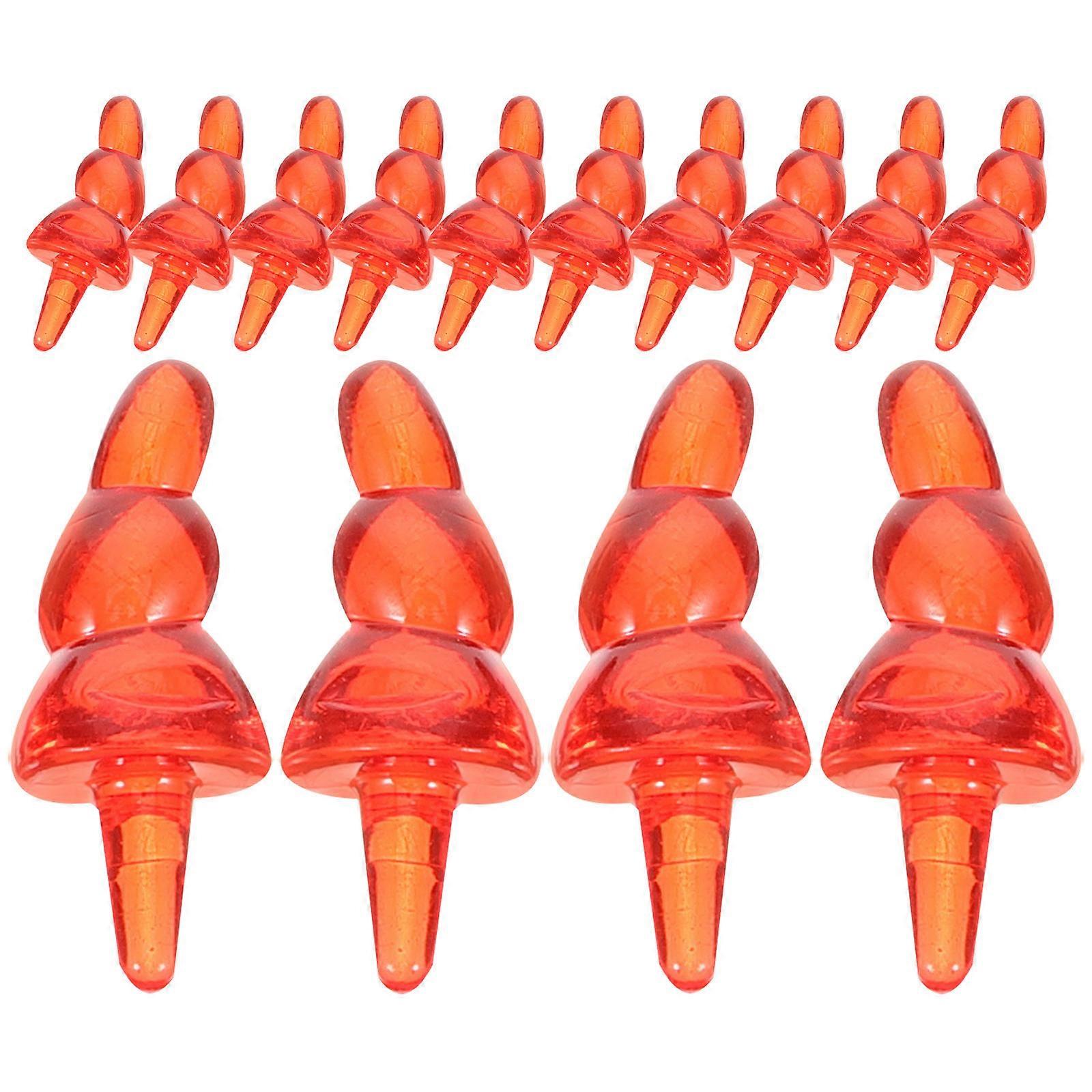 DIY Craft Enthusiasts 100Pcs Mini Snowman Accessories Orange Plastic Nose Ideal For Creative Christmas Projects