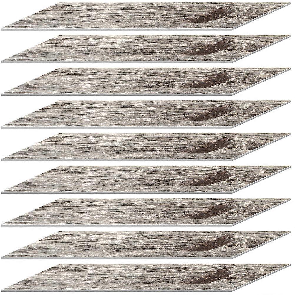 9 Pcs DIY 3D Wood Grain Tile Stickers for Wall Assorted Color EVA Material Easy to Peel and Stick
