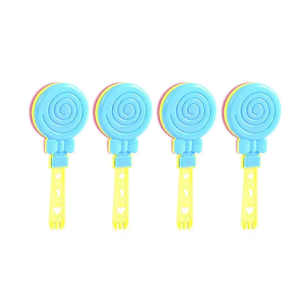 Lollipop Shape Castanets Interesting Clapper Party Toys For Children And Adults Approx 11X1.5X6Cm Hearing Sense Development 30Pcs