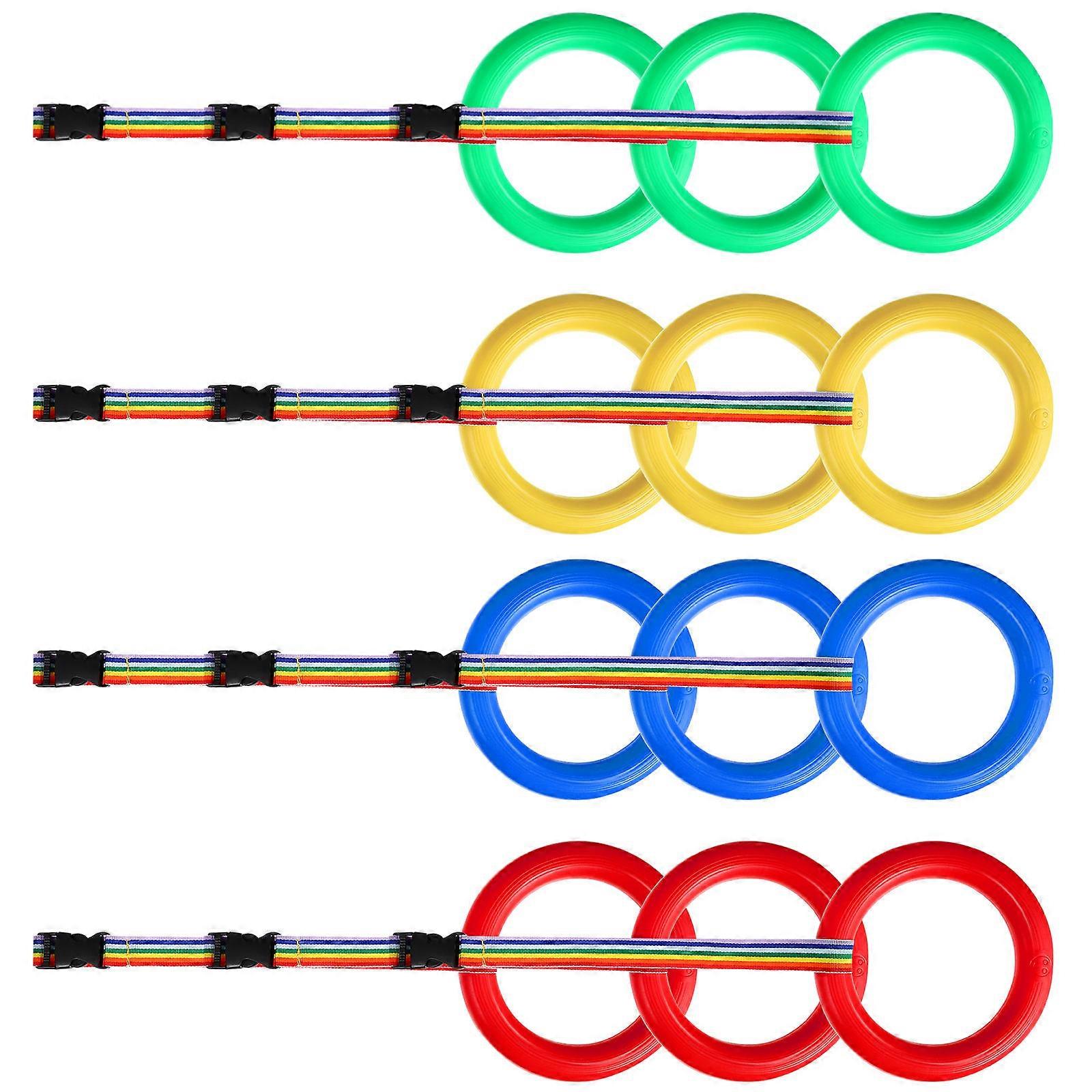 12 Pcs Assorted Color Walking Ropes with Handles for Toddlers – Safe Preschool Line Ropes for Daycare, Kindergarten, and Outdoor Play