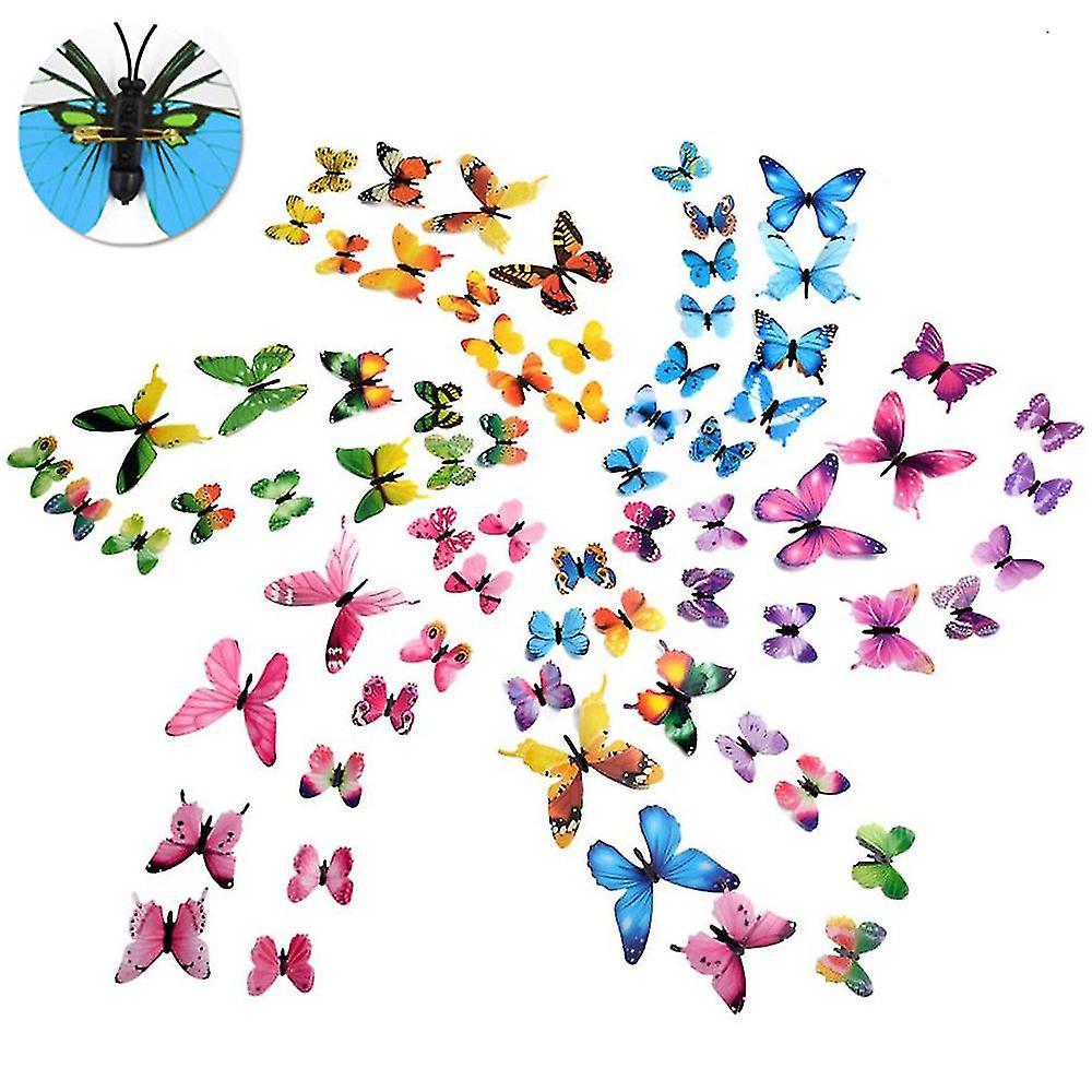 72pcs Butterfly Wall Decals 3d Butterflies Decor For Wall Removable