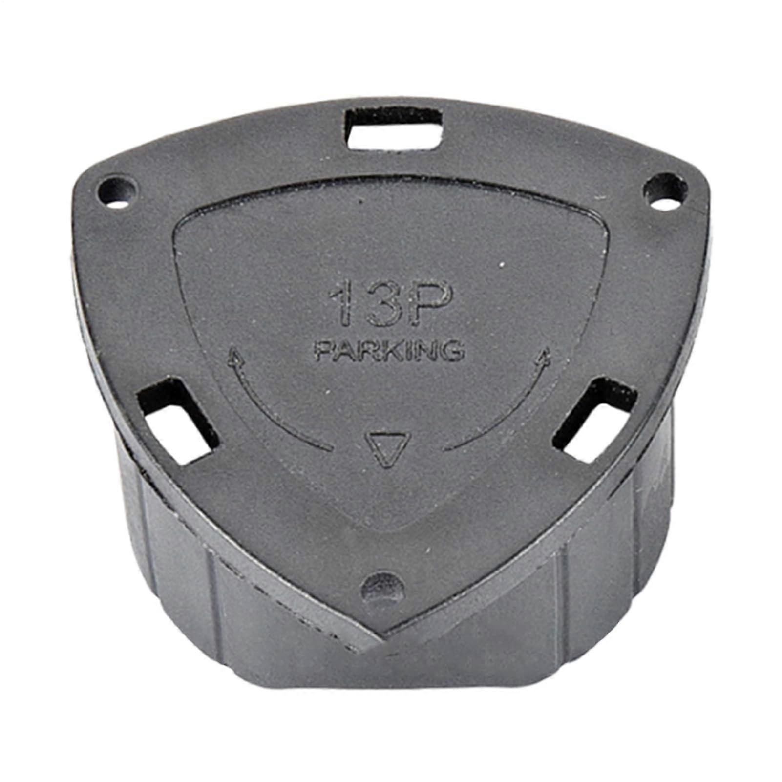 RV Steckdosenabdeckung Becherhalter für Anhänger 13-polig Schwarz, Kompatibel mit Standard RV Steckdosen