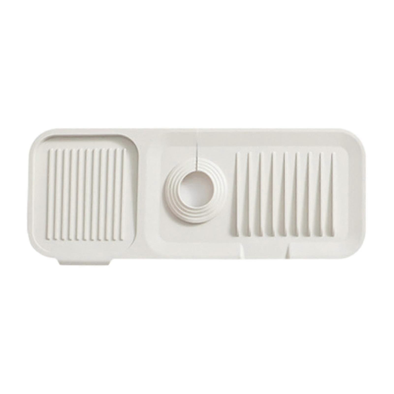 Foldable Silicone Sink Splash Guard Non-Slip Countertop Protector L-Beige