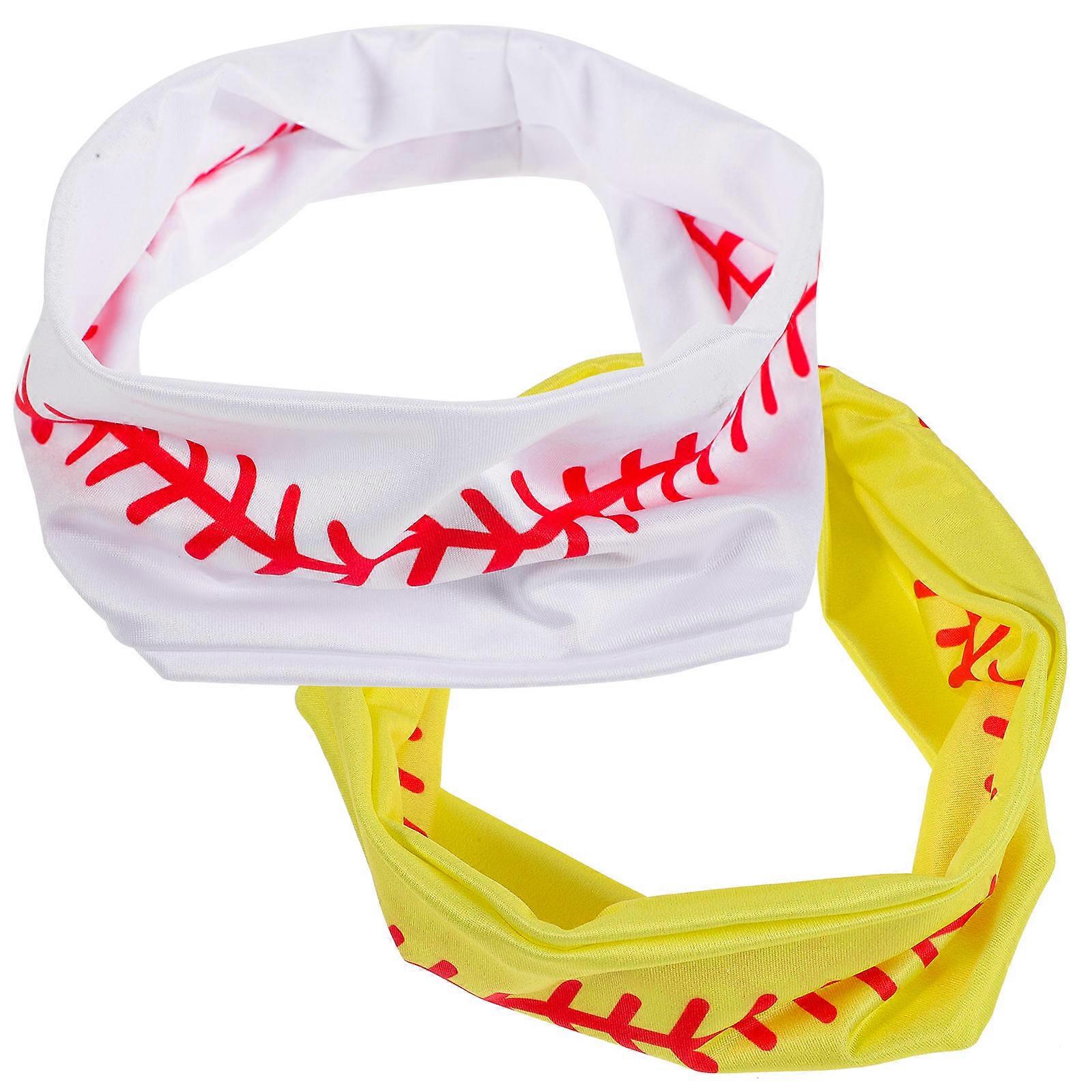 Sweat Absorption Headbands Practical Headbands for Running Assorted Color Polyester Fabric with Non-Slip 2Pcs