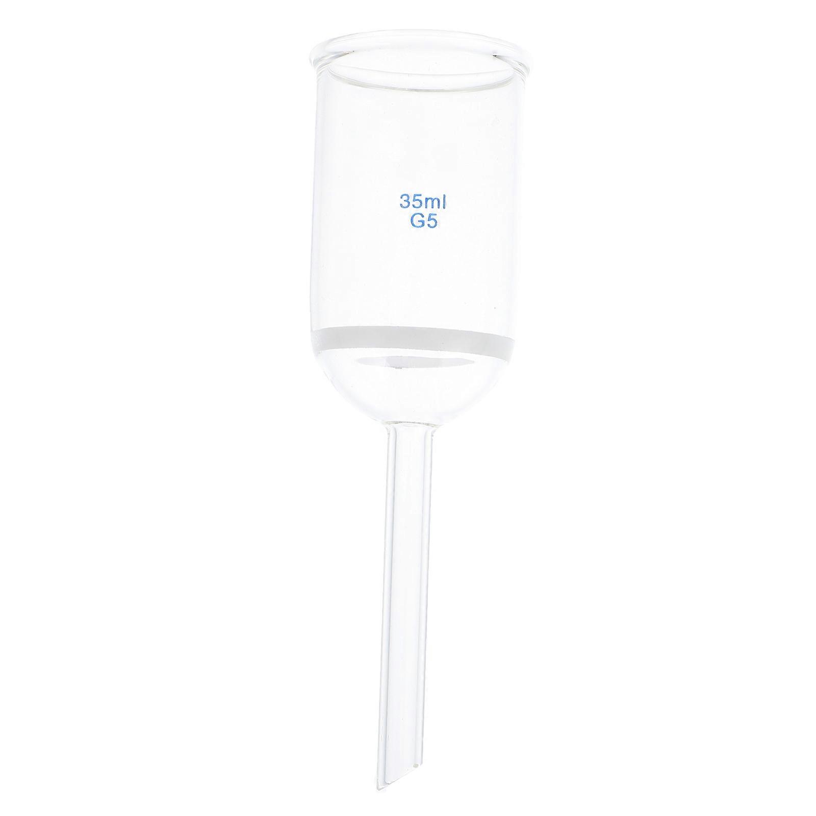 Glass Sand Core Funnel for Experiment Tools Transparent Acid Resistant Glass with Smooth Surface and Chemical Durability 1Pcs
