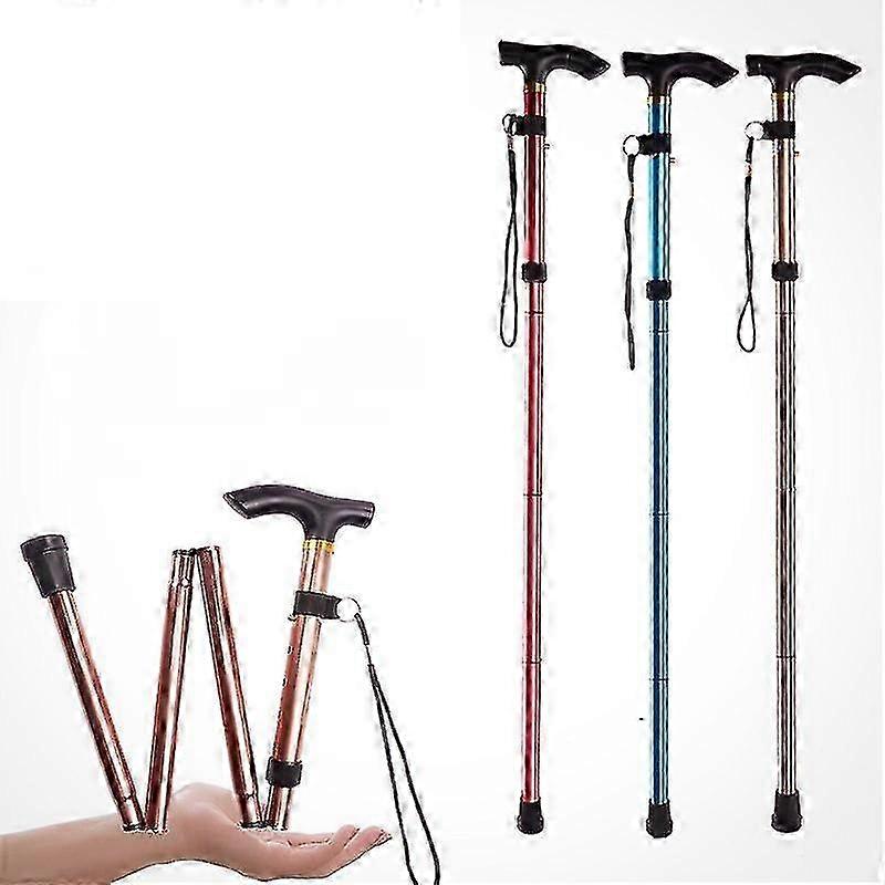 Telescopic shockproof walking stick Telescopic hiking trekking pole...