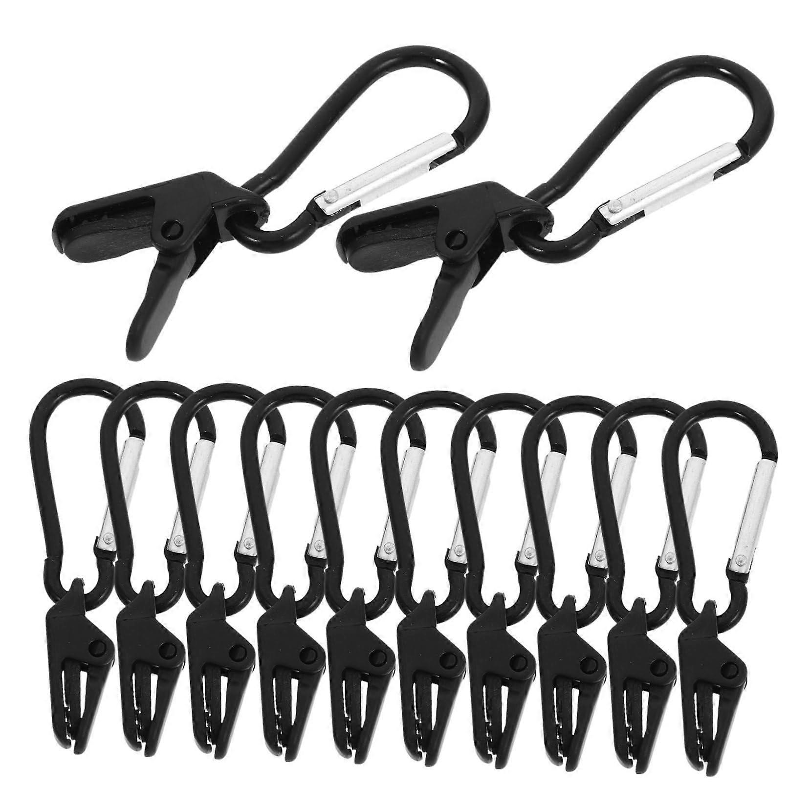 12pcs Tarp Clips Clamp for Outdoor Camping Easy to Use Tarp Fasteners for Tents Tarpaulins and Boat Covers Securely Holds Minimal Damage