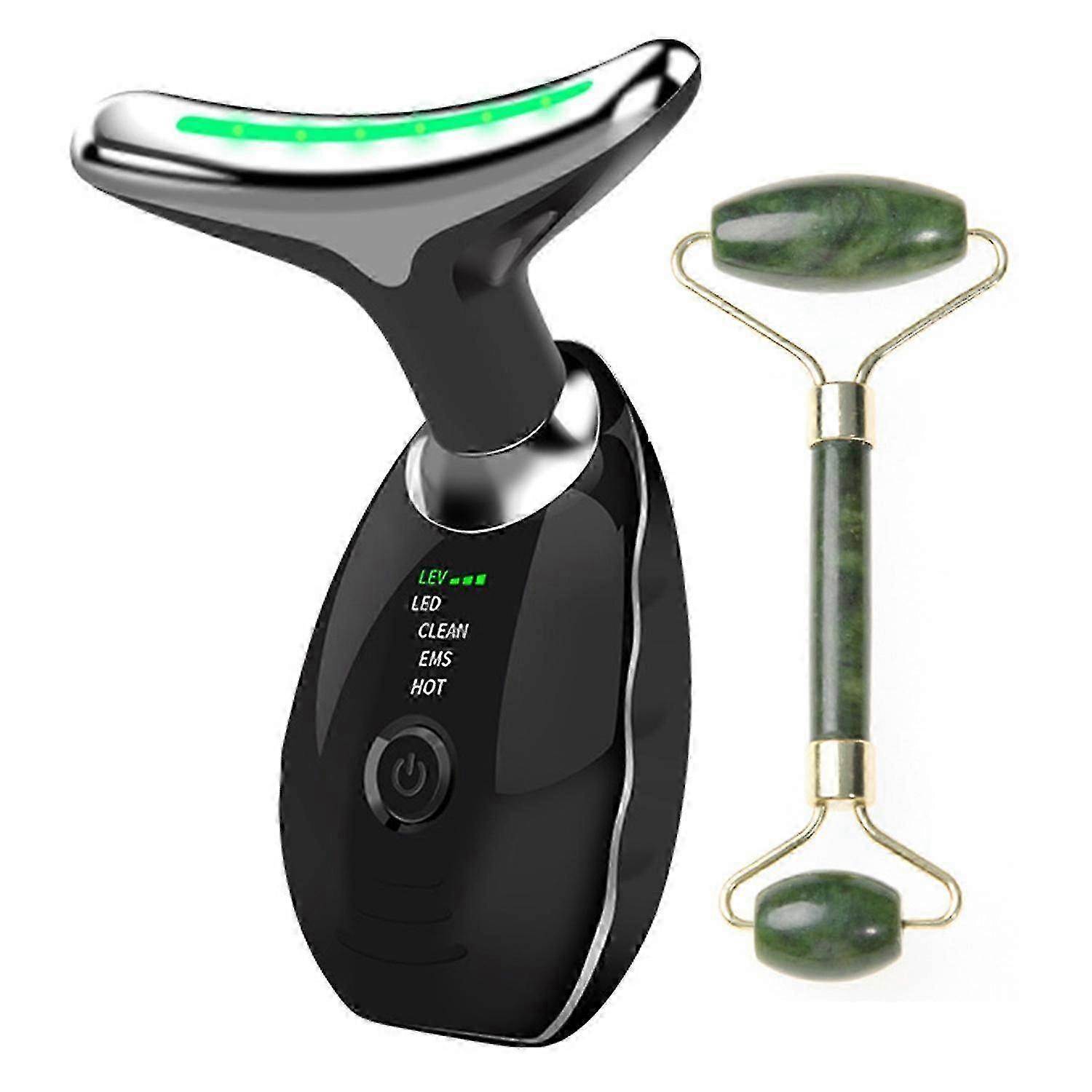 Anti Wrinkles Facial Neck Massager with Face Roller Reduce Fine Lines Face Massage Roller for Skin C