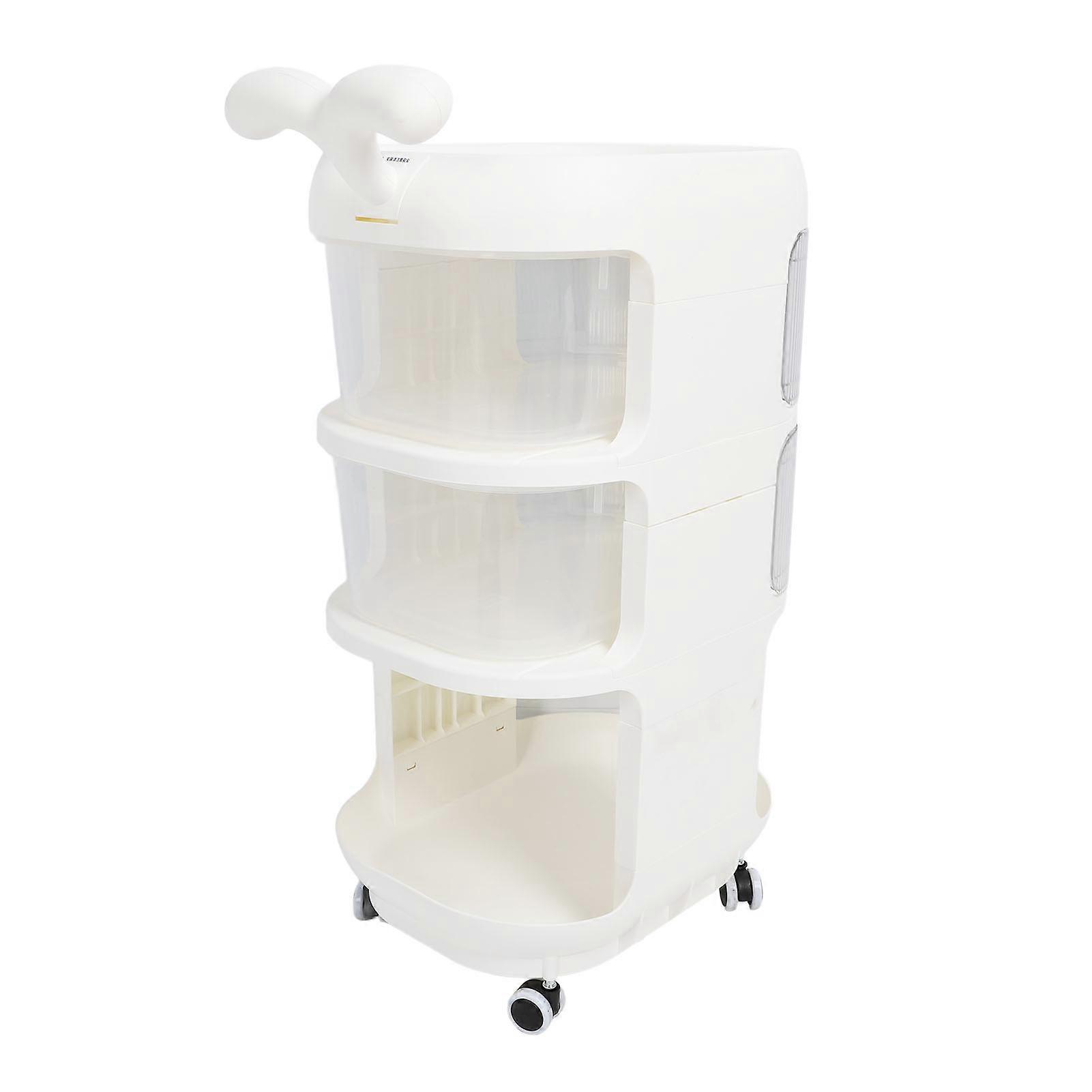 Baby Storage Cart Folding Rolling Utility Organizer 77x47x32cm