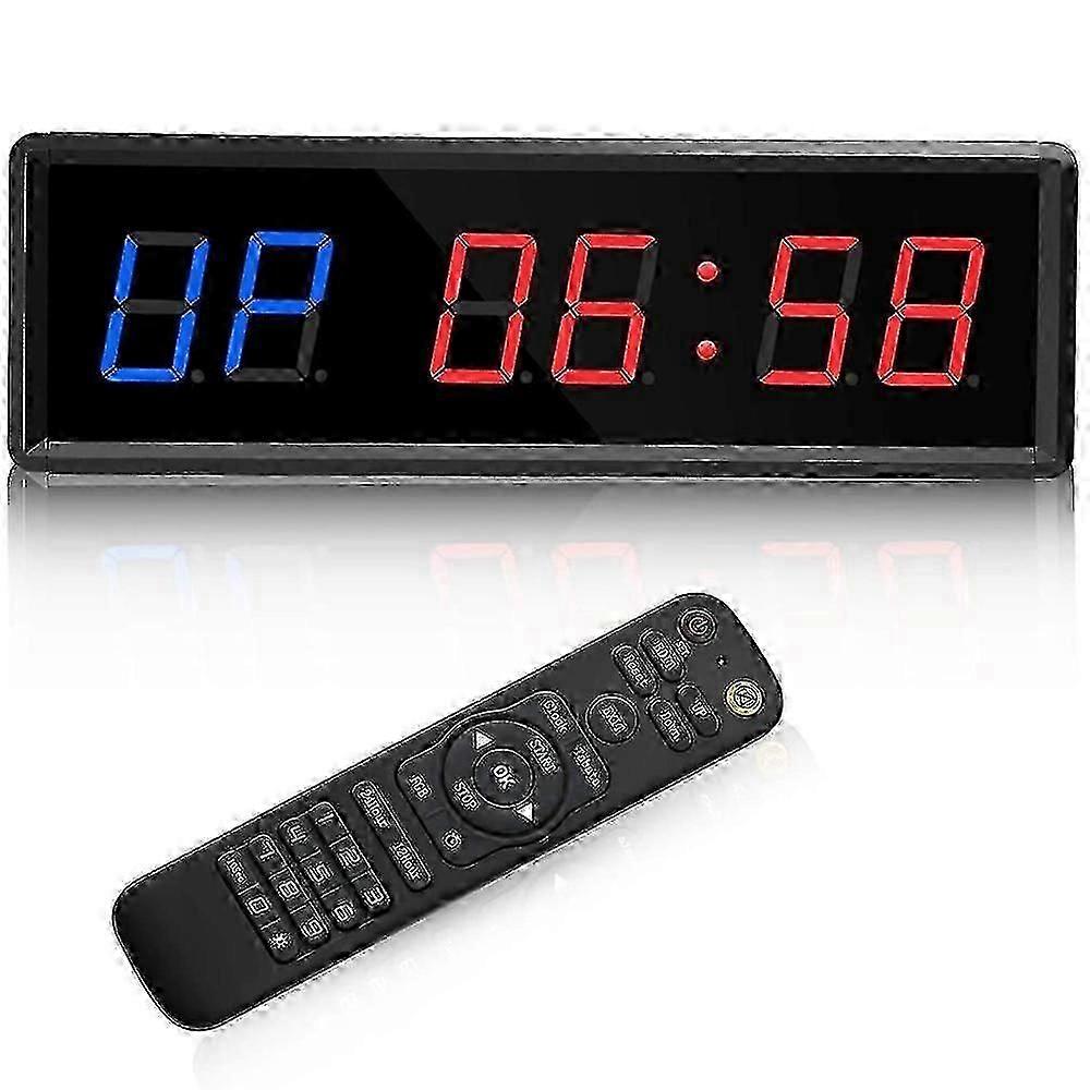Training Gym Interval Timer Count Down/up Clock,led Gym Timer Stopwatch With Remote For Home Gym Fi